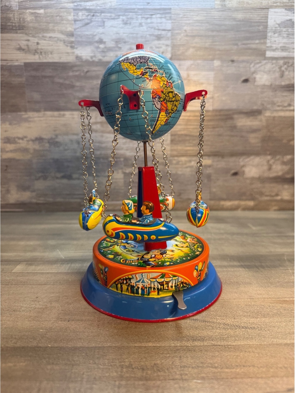 Vintage Kettenkarussell Globe Carousel Nr. 553 Made in Germany (r1c/cp)